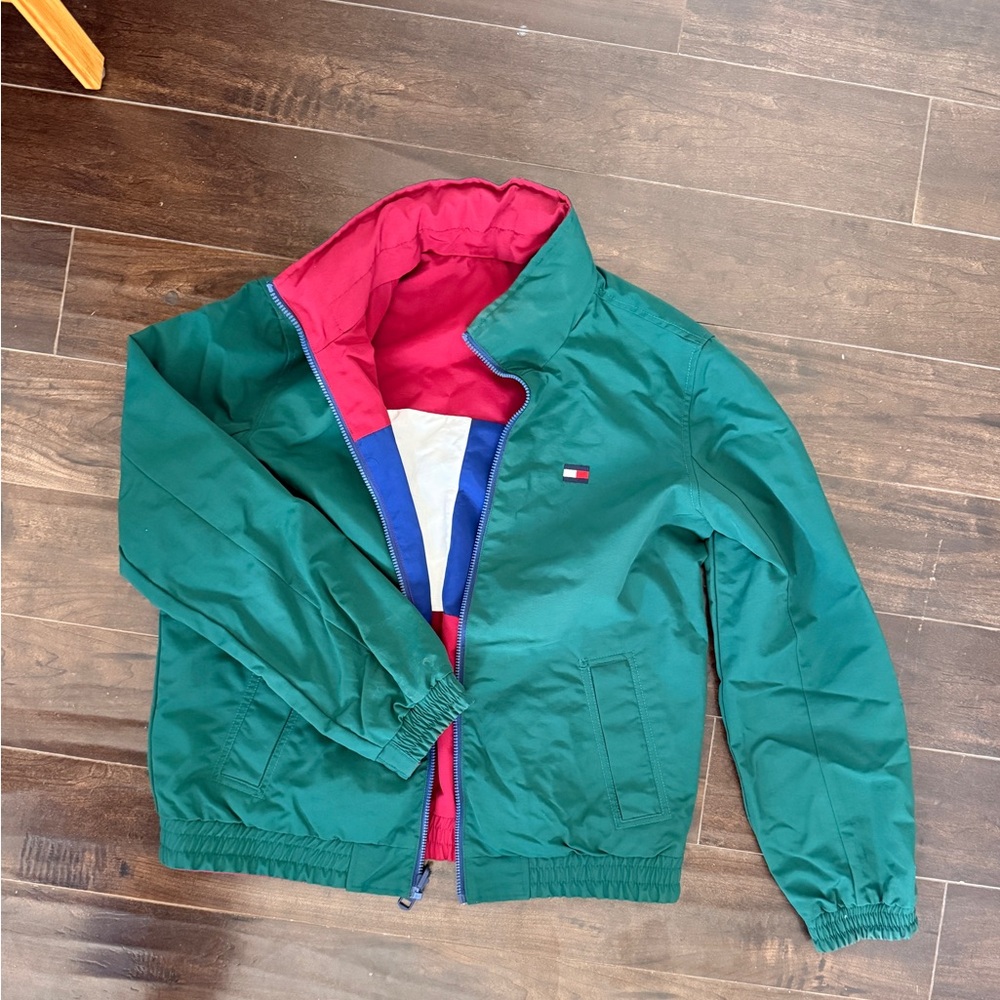 Tommy Hilfiger Green Jacket with Red Lining